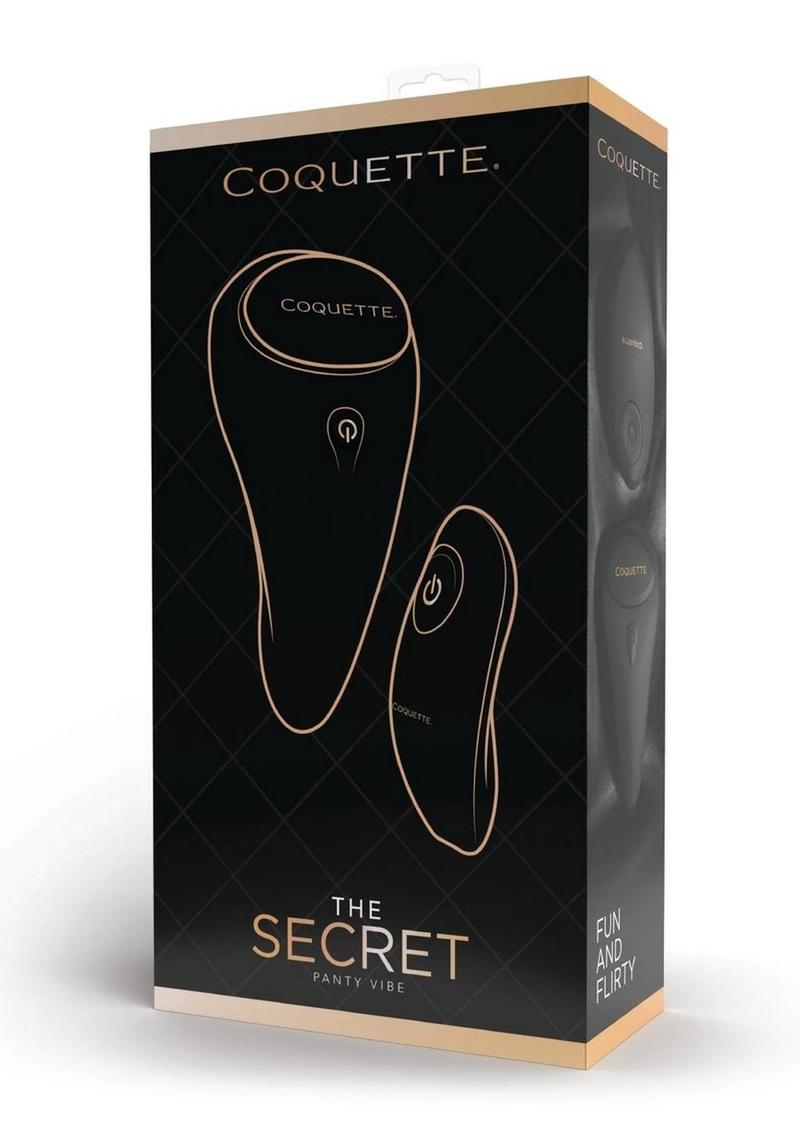 Coquette The Secret Panty Vibe Rechargeable Silicone Clitoral Vibrator - Black