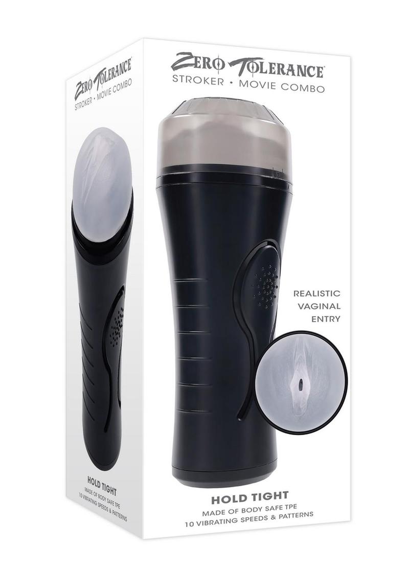 Zero Tolerance Hold Tight Rechargeable Stroker - Black/Clear