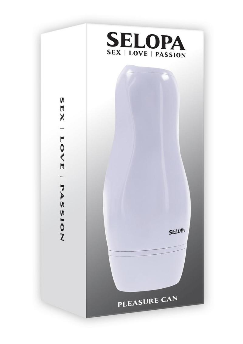 Selopa Pleasure Can Rechargeable Silicone Pussy Stroker - White