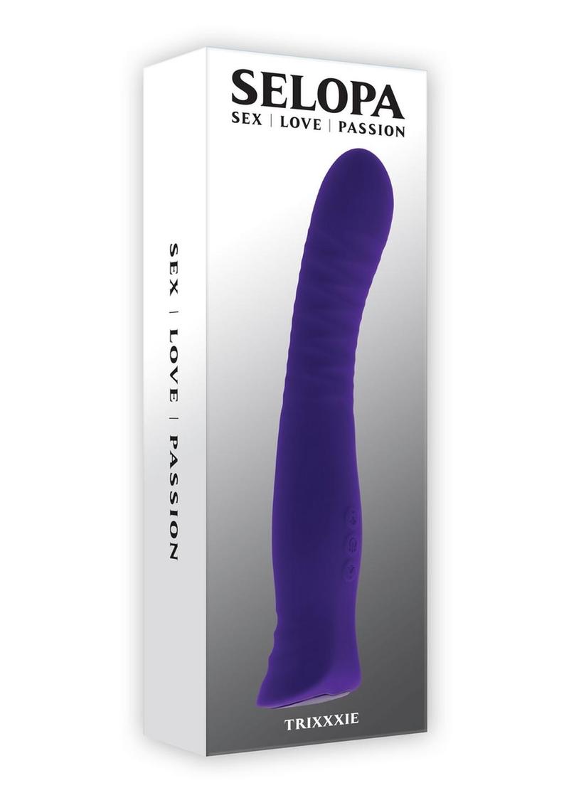 Selopa Trixxie Rechargeable Silicone Vibrator - Purple