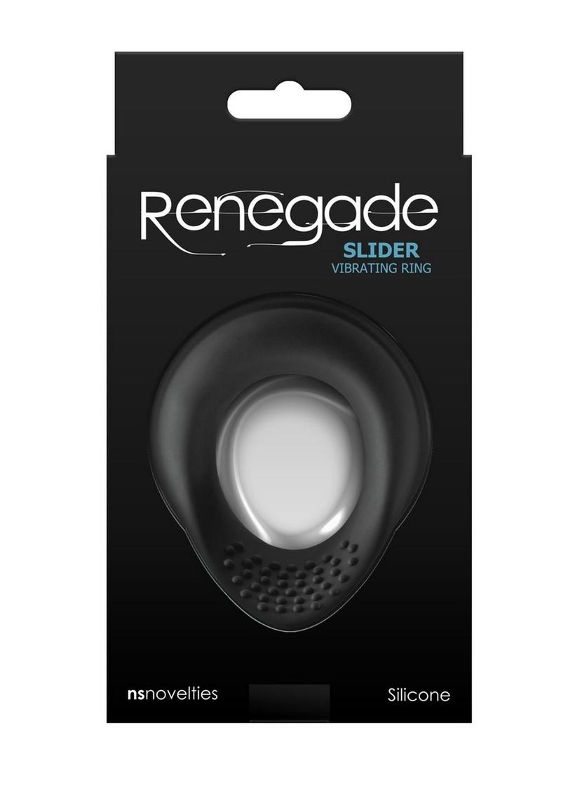 Renegade Slider Rechargeable Silicone Cock Ring - Black