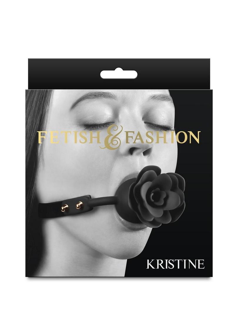 Fetish and Fashion Kristine Silicone Ball Gag - Black