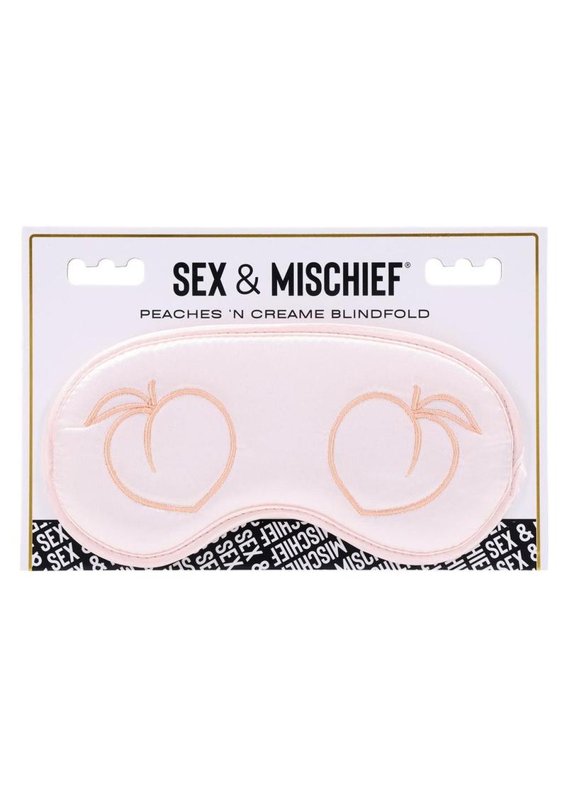 Sex and Mischief Peaches n CreaMe Blindfold Ivory/Orange