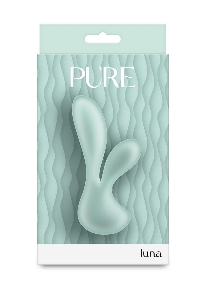 Pure Teal Rechargeable Silicone Rabbit Vibrator - Teal
