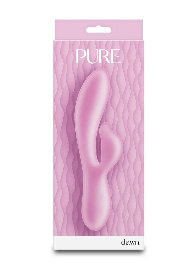 Pure Dawn Rechargeable Silicone Rabbit Vibrator - Pink