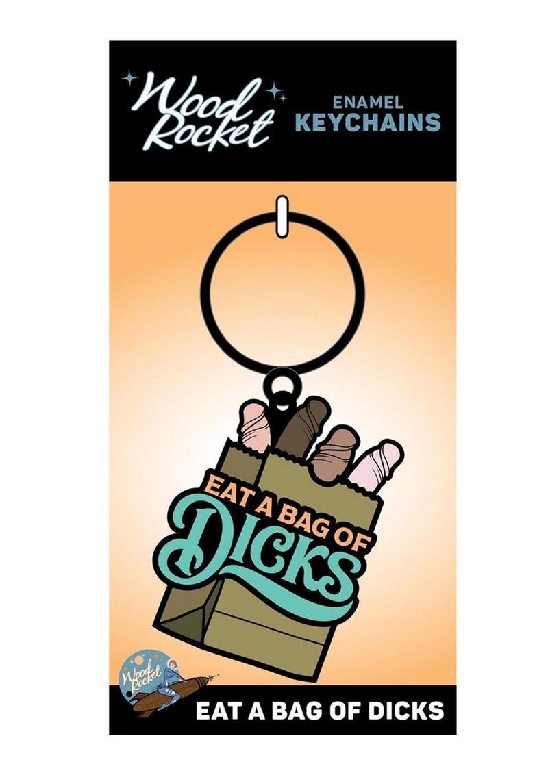 Eat a Bag of Dicks Keychain - Multicolor