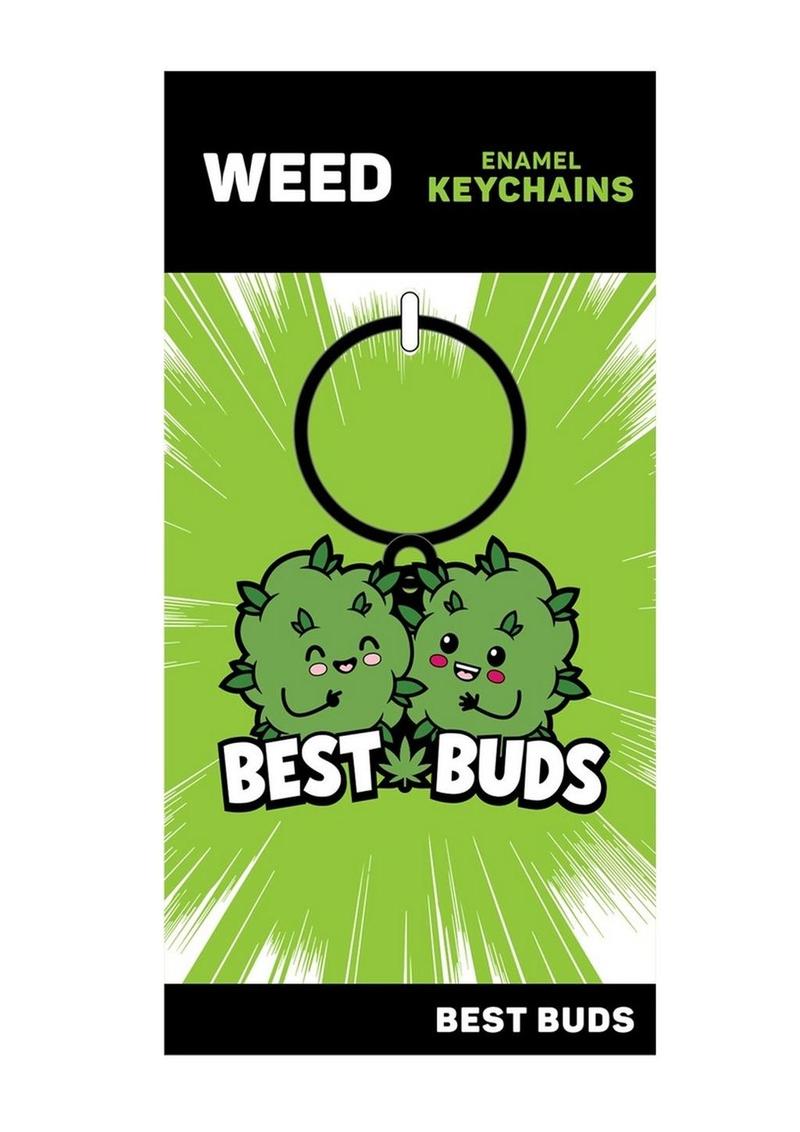Best Buds Keychain - Green/White