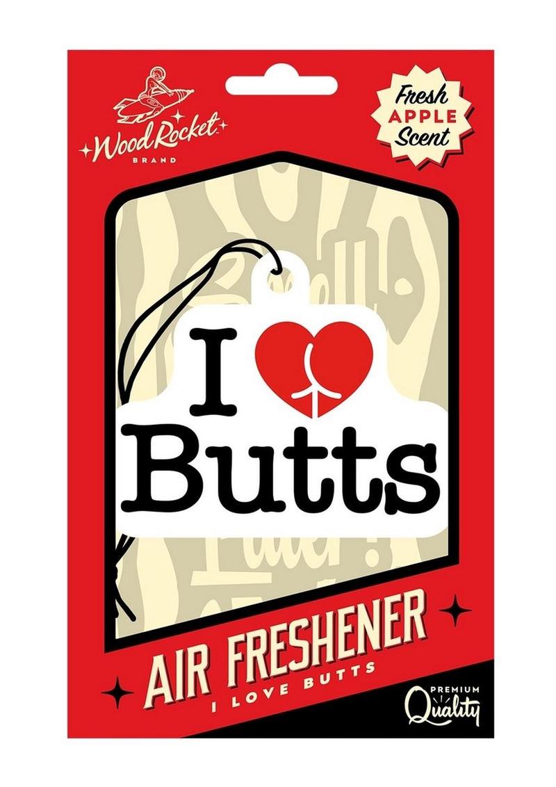 I Love Butts Air Freshener - Red/White/Black