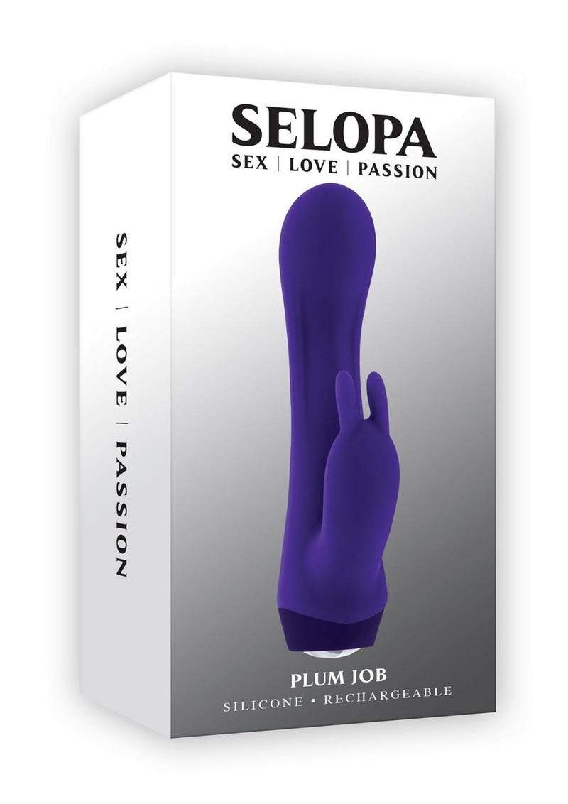 Selopa Plum Job Rechargeable Silicone Rabbit Vibrator - Purple