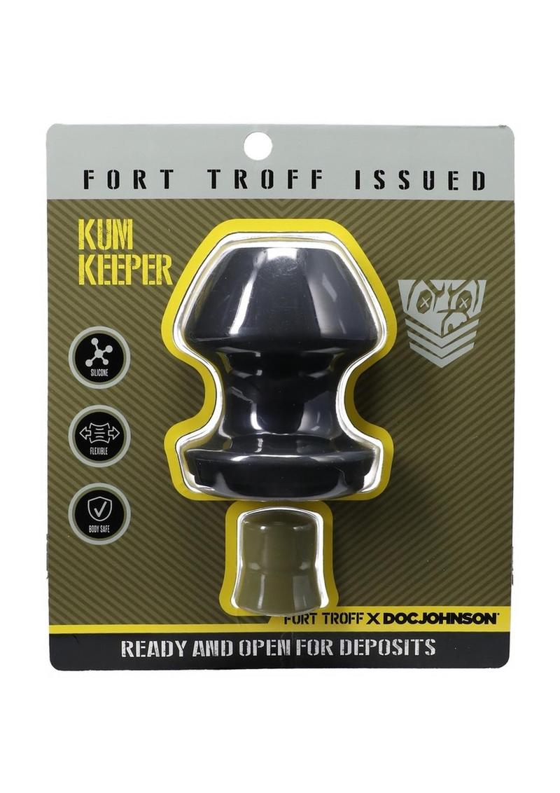 Fort Troff Kum Keeper Silicone Open End Anal Plug - Large - Black