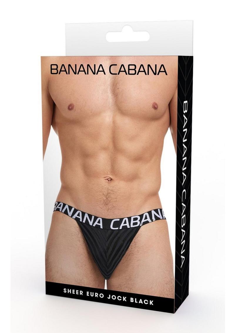 Banana Cabana Poly Jock - Medium/Large - Black