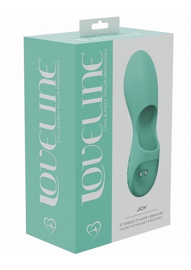 LoveLine Joy Rechargeable Silicone Finger Vibrator - Green