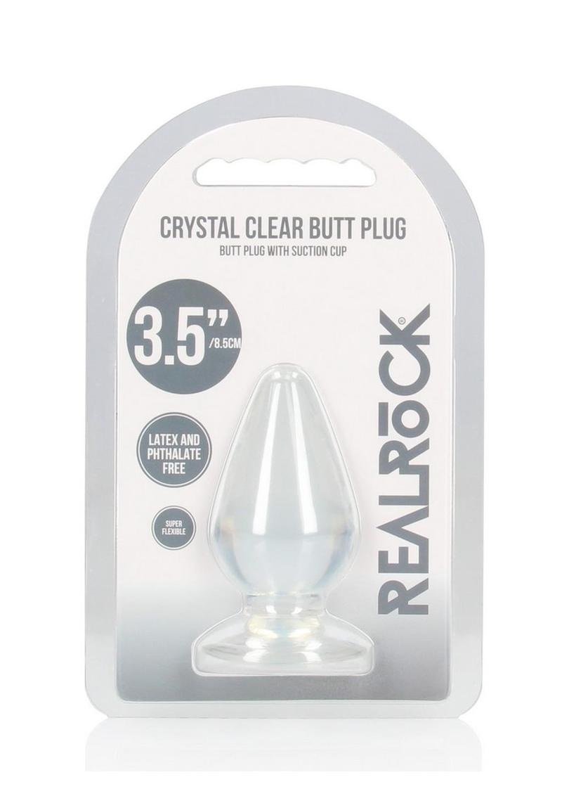 RealRock Crystal Clear Anal Plus 3.5in - Clear