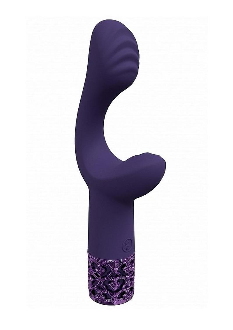 Royal Gems Majestic Rechargeable Silicone Vibrator - Purple