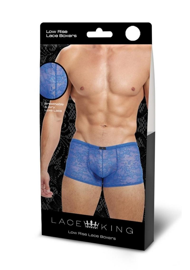 Lace King Lace Boxers - Medium/Large - Blue