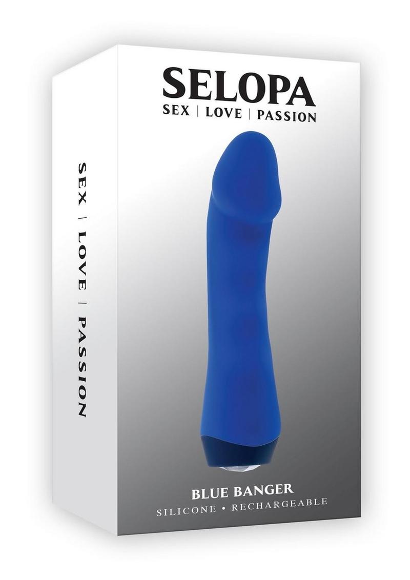 Selopa Blue Banger Rechargeable Silicone Vibrator - Blue