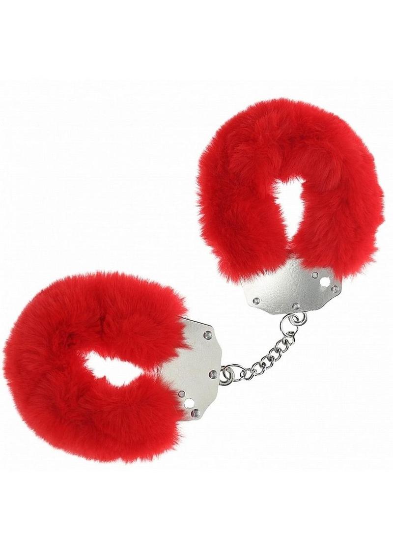 Ouch! Heavy-Duty Fluffy Handcuffs - Red