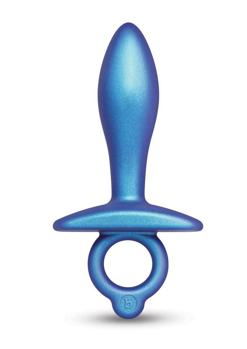 B-Vibe Butties Slide Silicone Butt Plug - Navy Blue