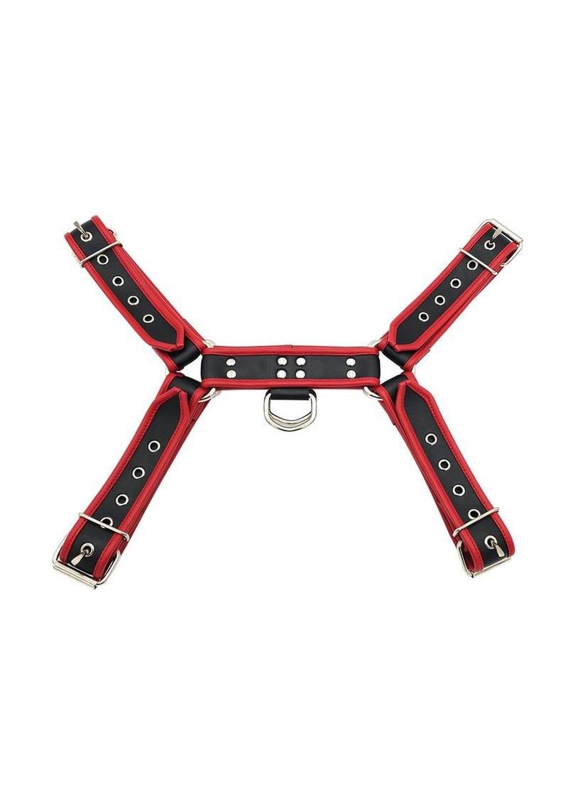 Rouge PVC OT H Front Harness - Small/Medium - Black/Red