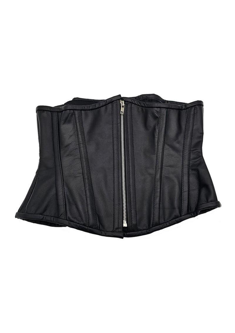 Rouge Leather Corset - Small/Medium - Black