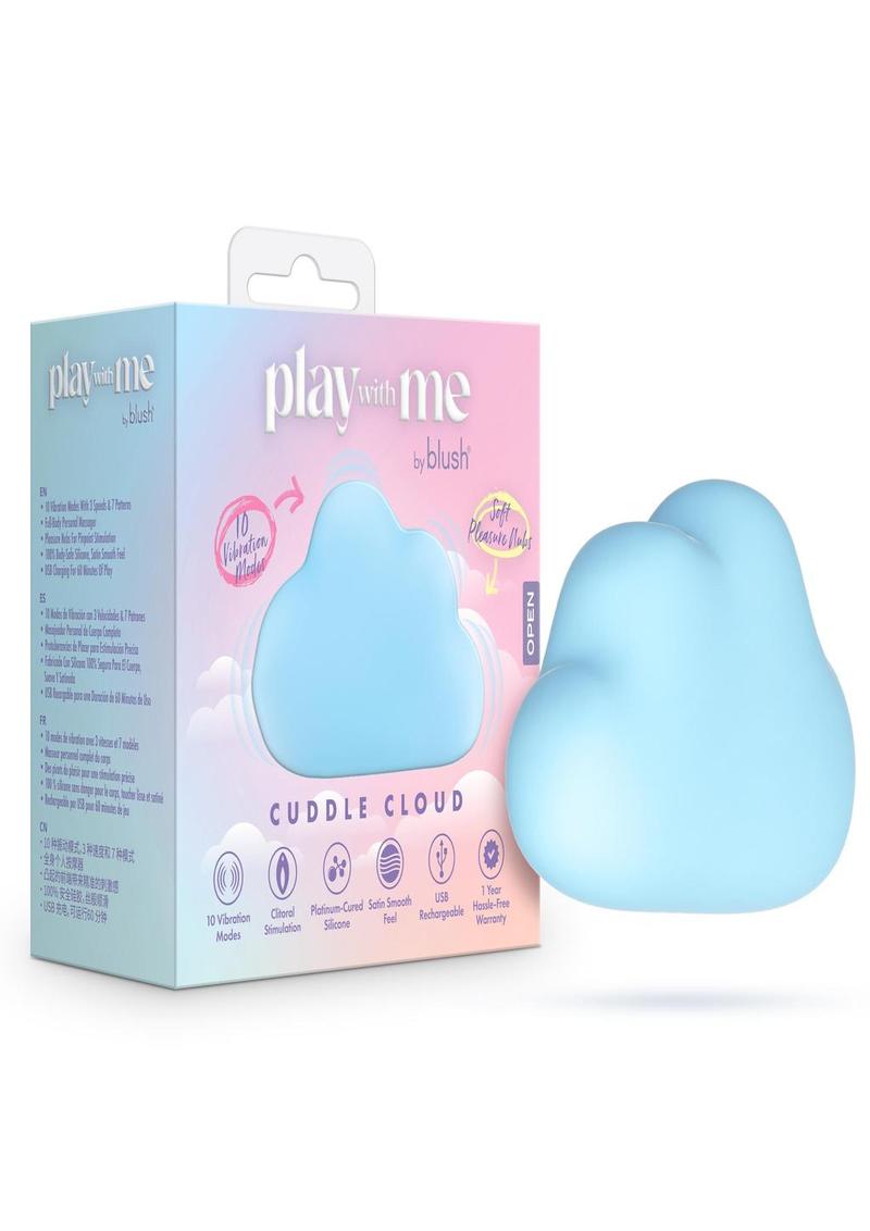 Play With Me Cuddle Cloud Rechargeable Silicone Clitoral Massager - Blue
