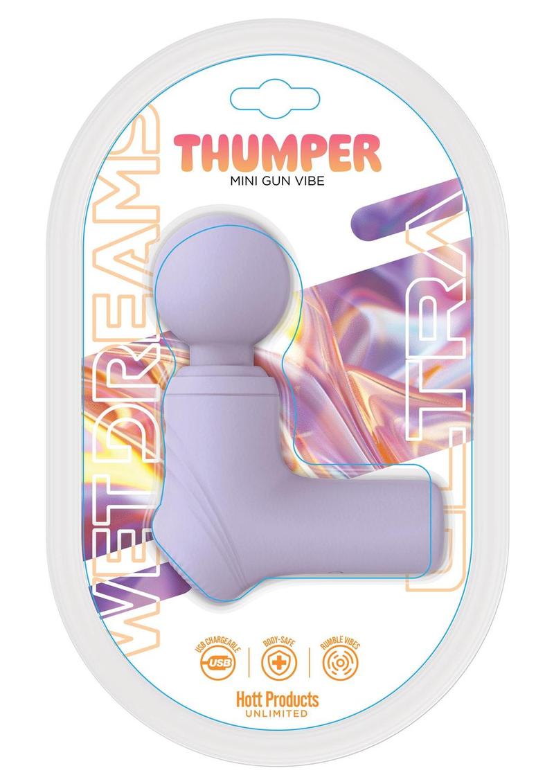 Wet Dreams Thumper Vibrating Silicone Rechargeable Massage Wand - Magenta