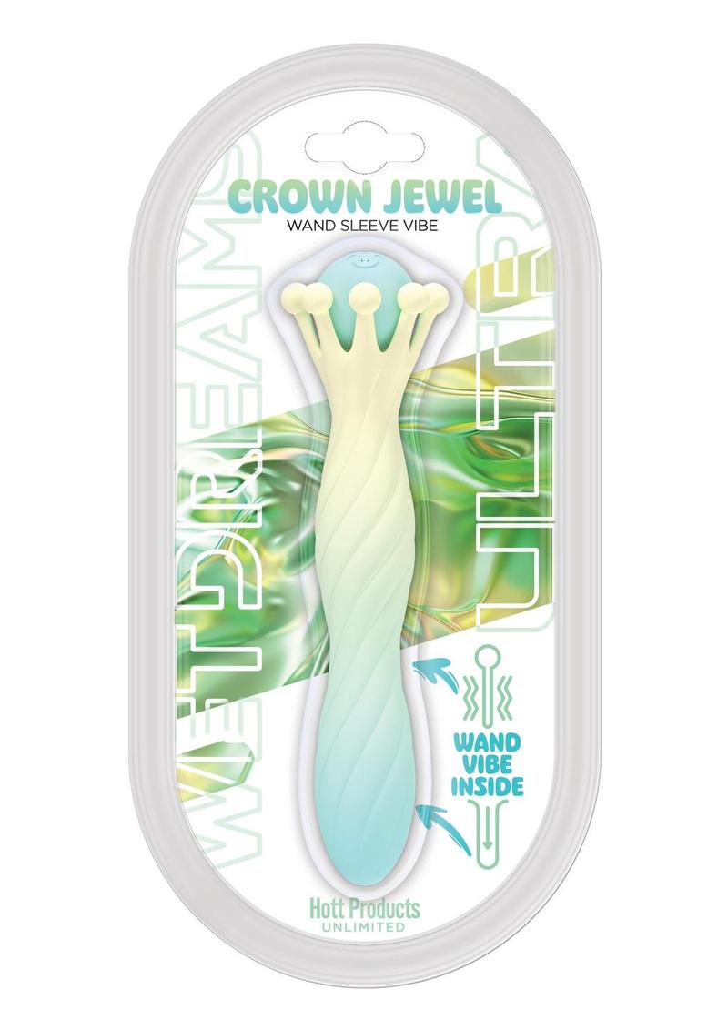 Wet Dreams Crown Jewel Rechargeable Silicone Crown Sceptor Vibrator - Multicolor