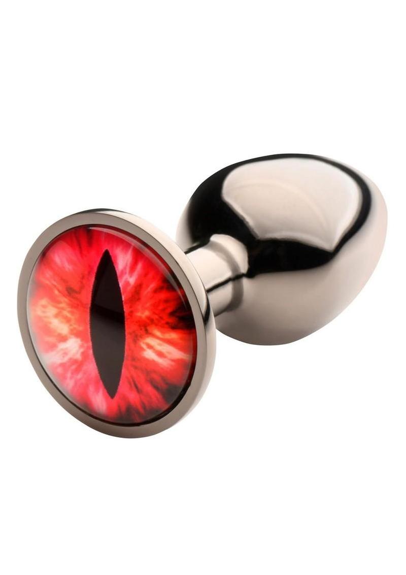 Creature Cocks Red Eye Metal Butt Plug - Small - Black/Red