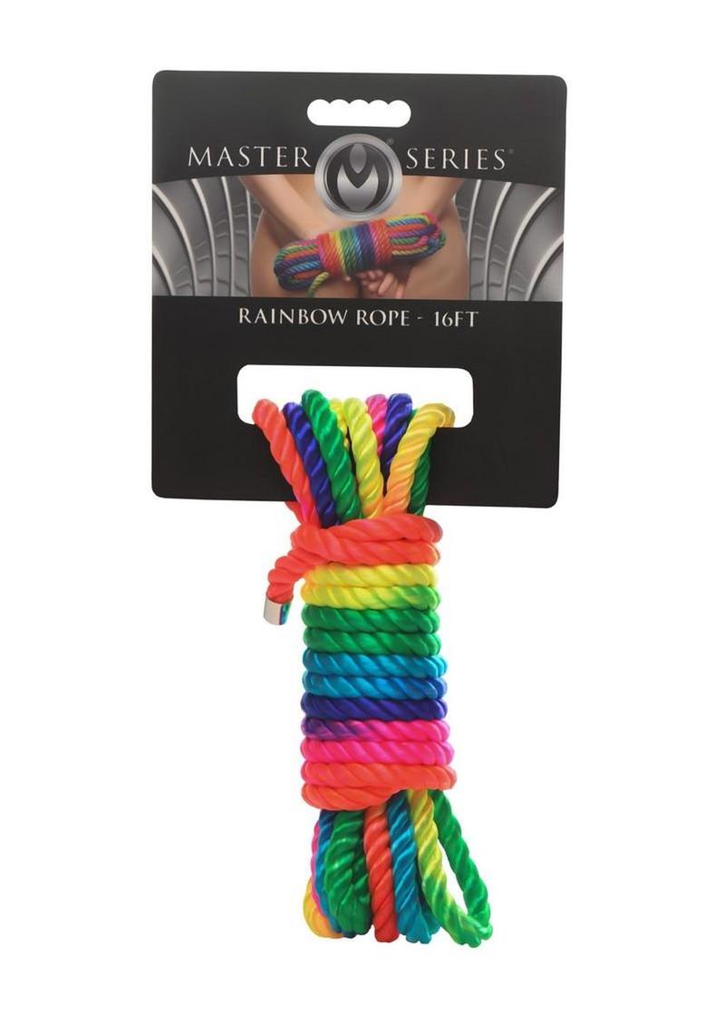 Master Series Bondage Rope 16ft - Rainbow
