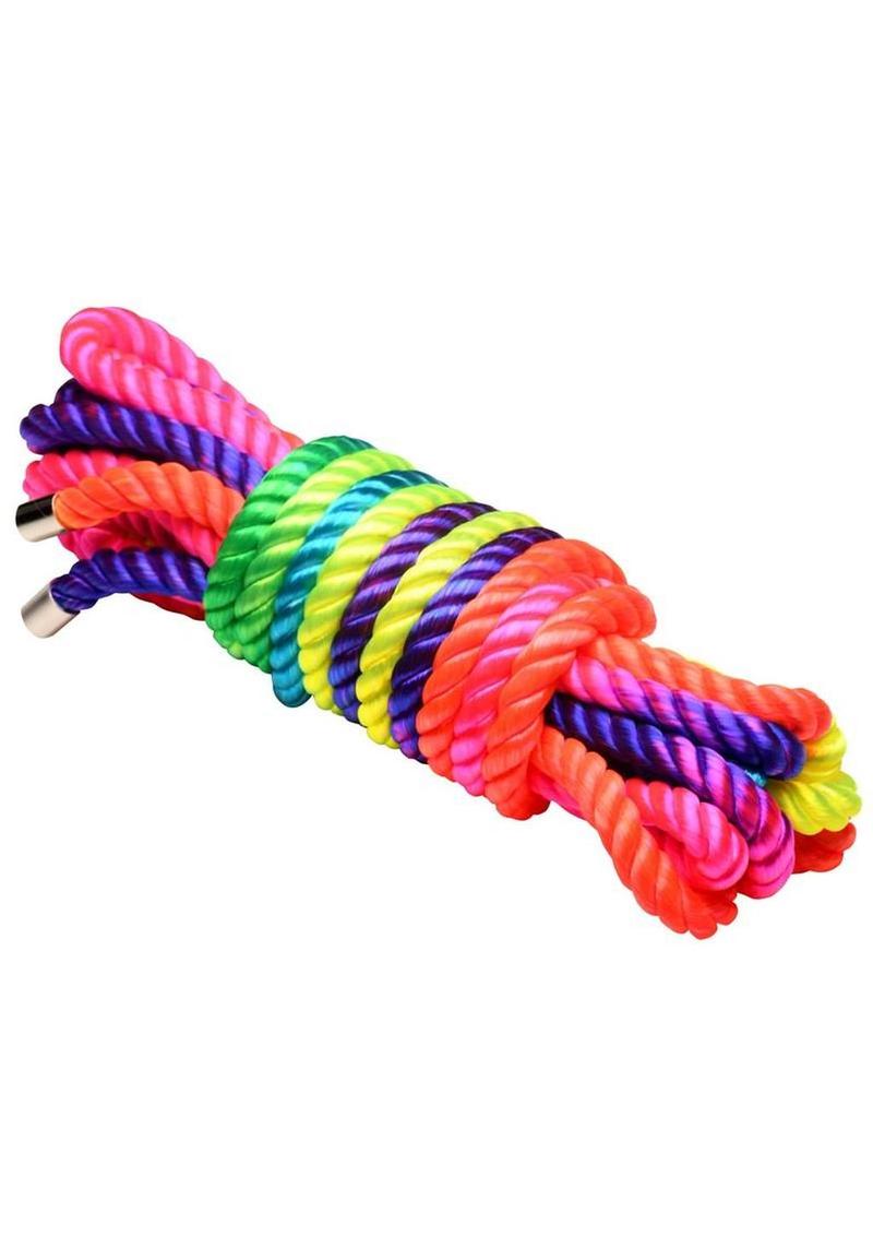 Master Series Bondage Rope 16ft - Rainbow